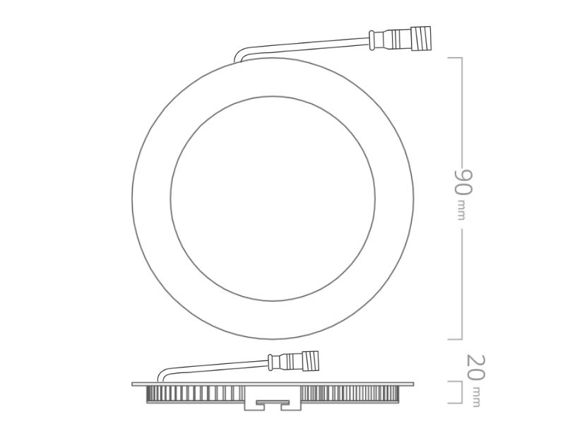 LED PANEL SOLED UGRADNI KRUG  3W 6000K XH-SP1600301-R-CW