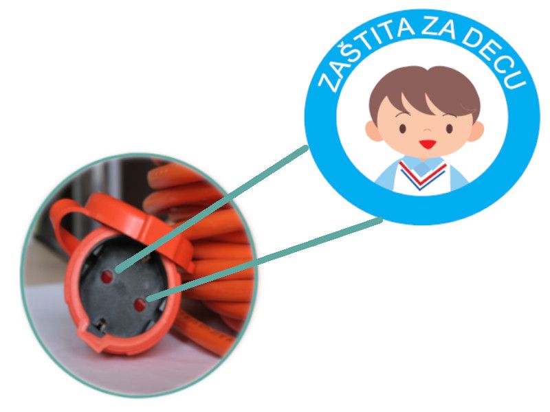 PRENOSNA PRIKLJUČNICA JEDNOSTRUKA H05VV-F 3G1,5mm2 20m ORANŽ SA MOTALICOM