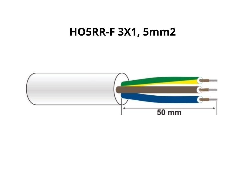 PRIKLJUČNI KABAL 3x1.5mm GG/J 1.5 met. M-T