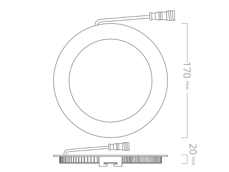 LED PANEL UGRADNI SOLED KRUG 12W 4000K XH-SP1600303-R-NW