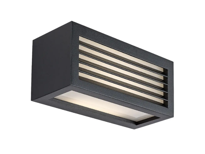 LAMPA ZIDNA LED 10W,CRNA,IP54,1000lm,3000K,RAB 77100