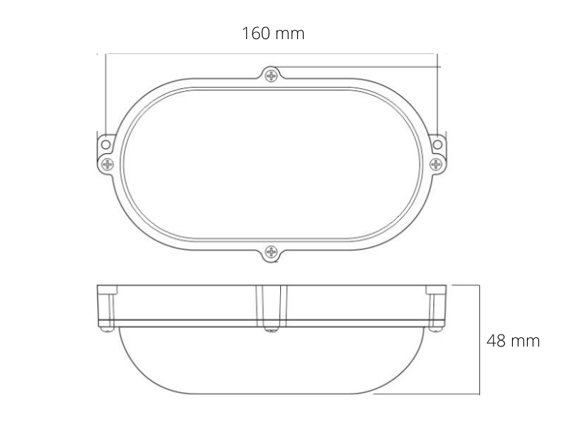 LAMPA BRODSKA LED GTV OVALNA 8W 4000K LD-KD08WOV-NB