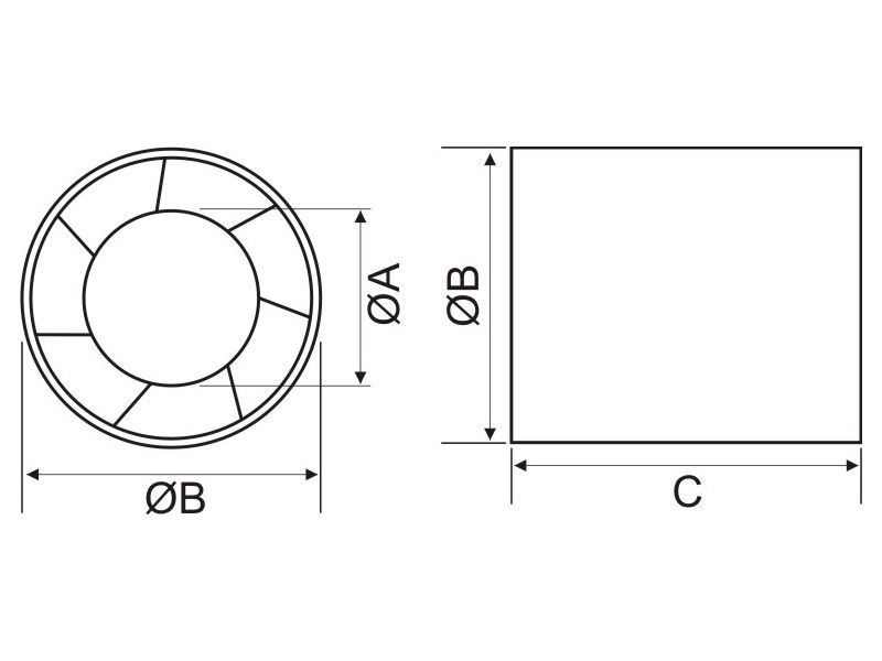 VENTILATOR KUPATILSKI MTG A100CS